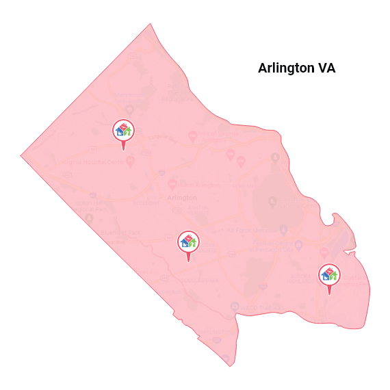cleaning services arlington map
