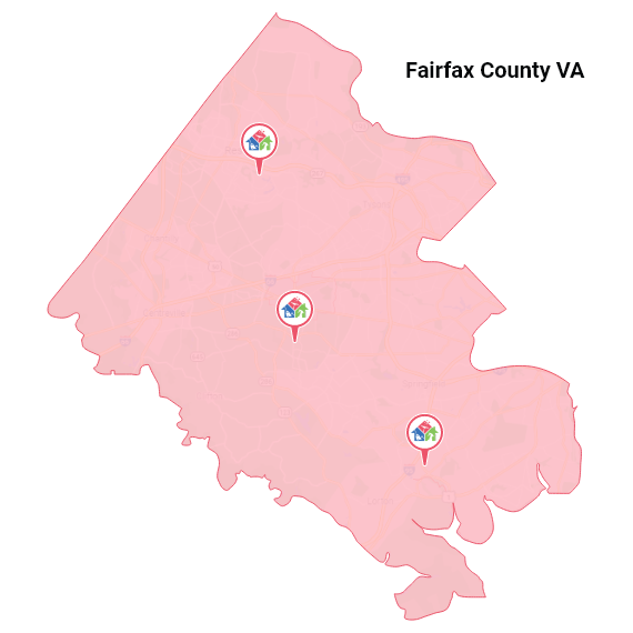 cleaning services in Fairfax County VA Map